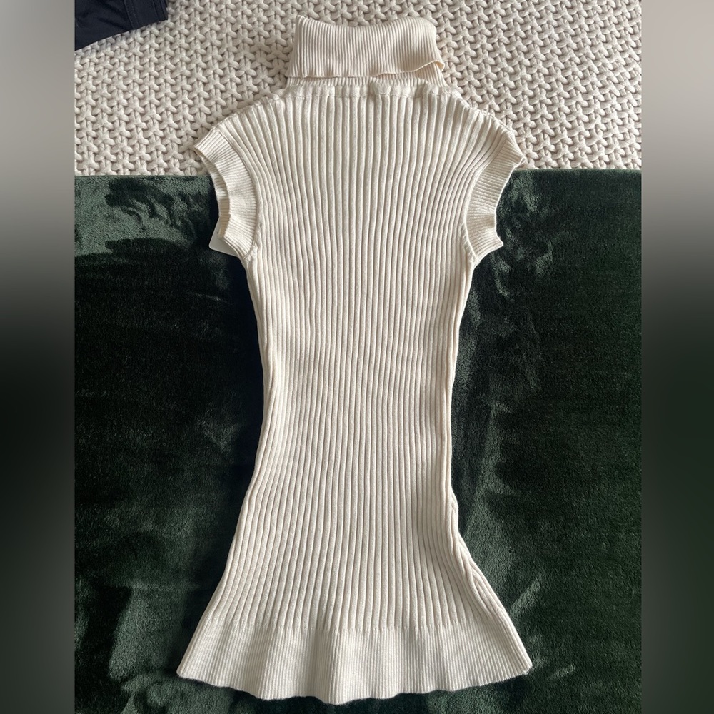 V28 Women Sleeveless High Neck Turtleneck Stretchable Knit Sweater Top - Picture 6 of 9